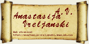 Anastasija Vreljanski vizit kartica